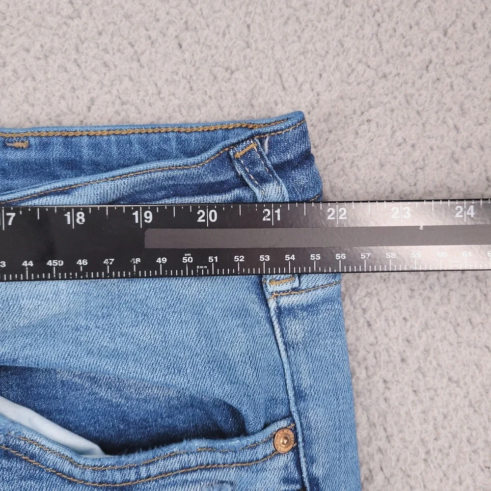 SILVER Jeans Size 22 Beau Slim Straight Girlfriend Distressed Denim 44x27